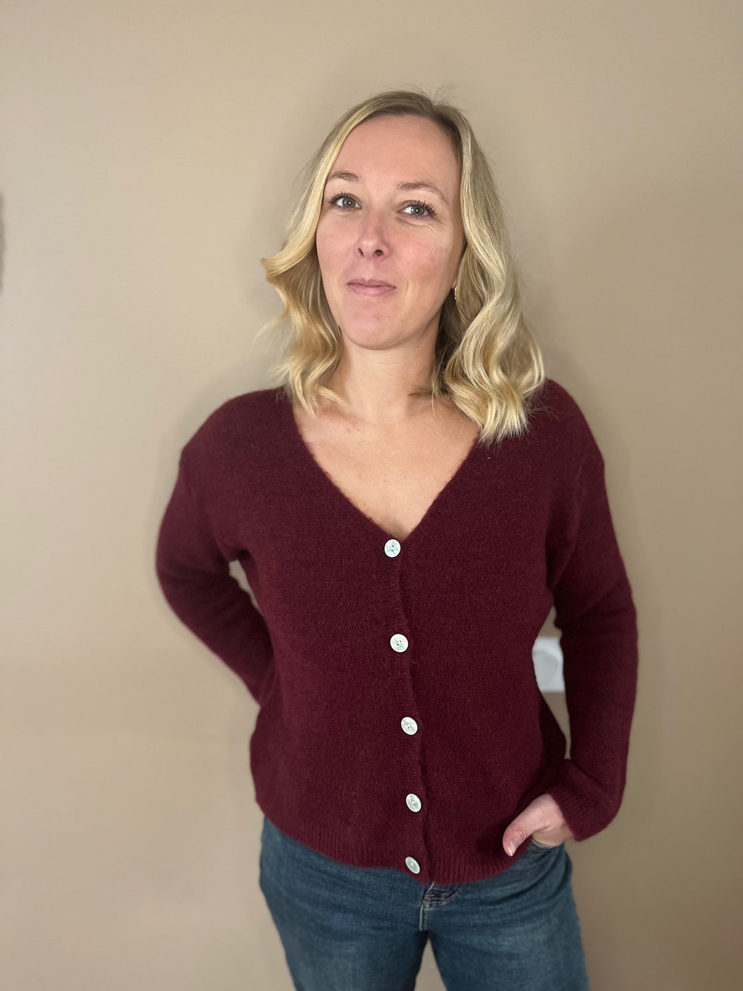 Gilet Célestine bordeaux