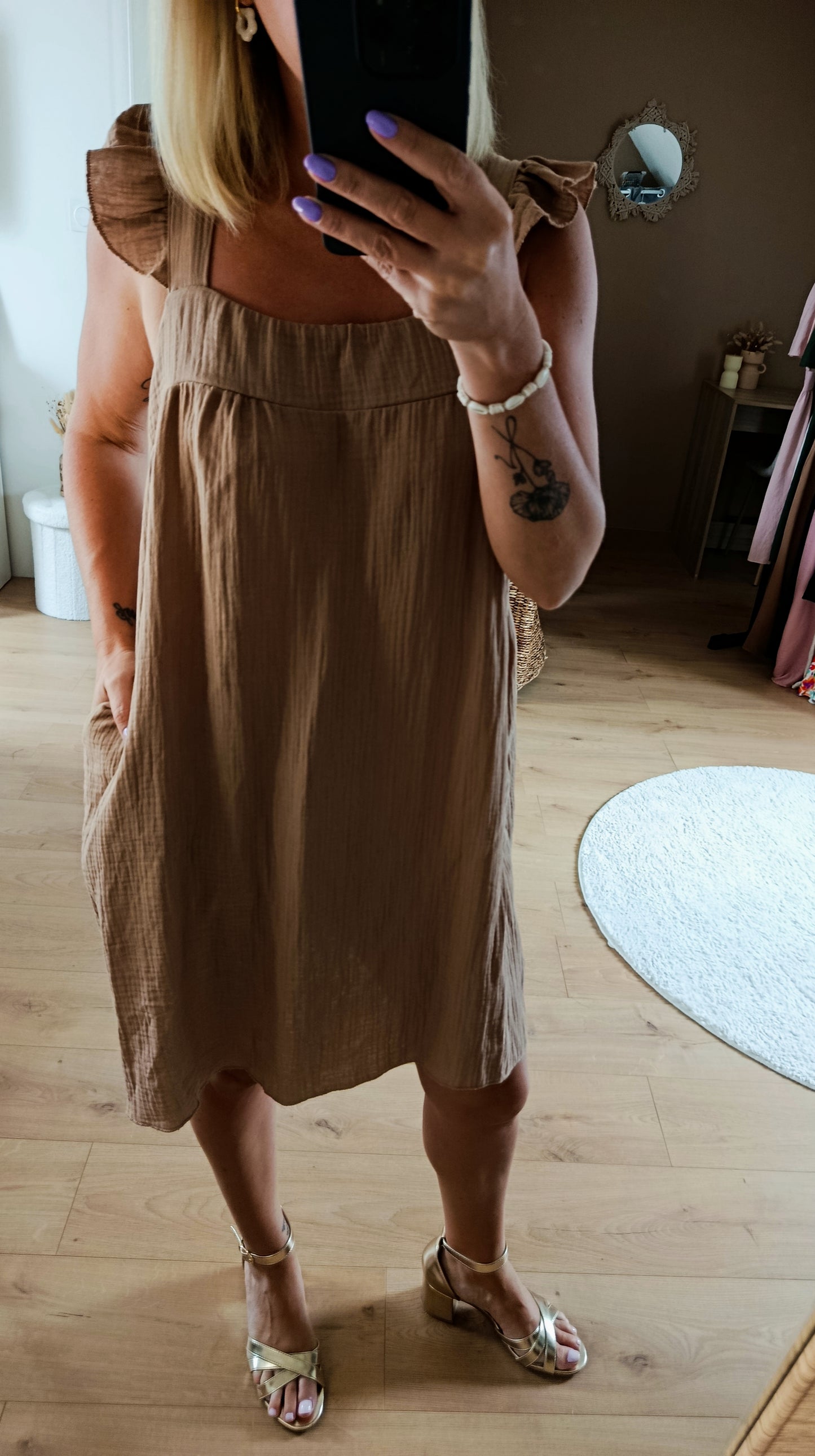 Robe Inès camel