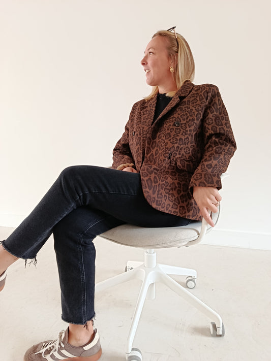 Blazer léopard Gabin