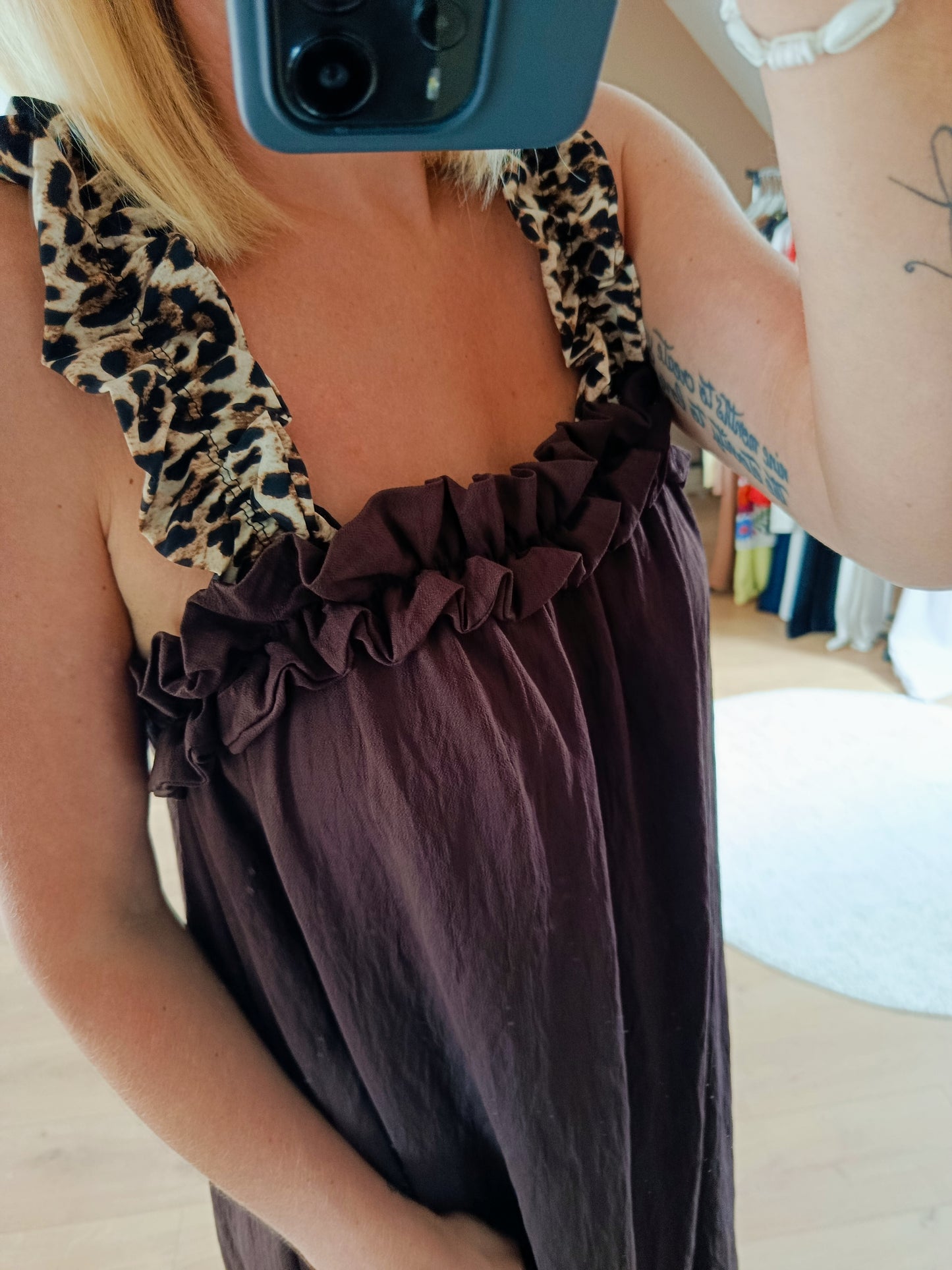 Robe Enola marron