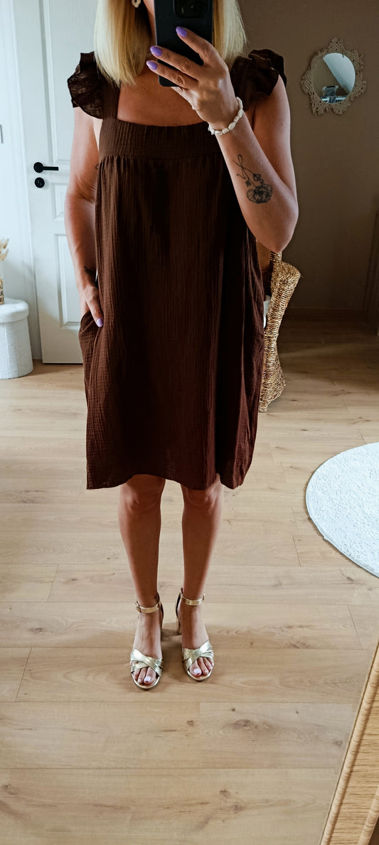 Robe Inès marron