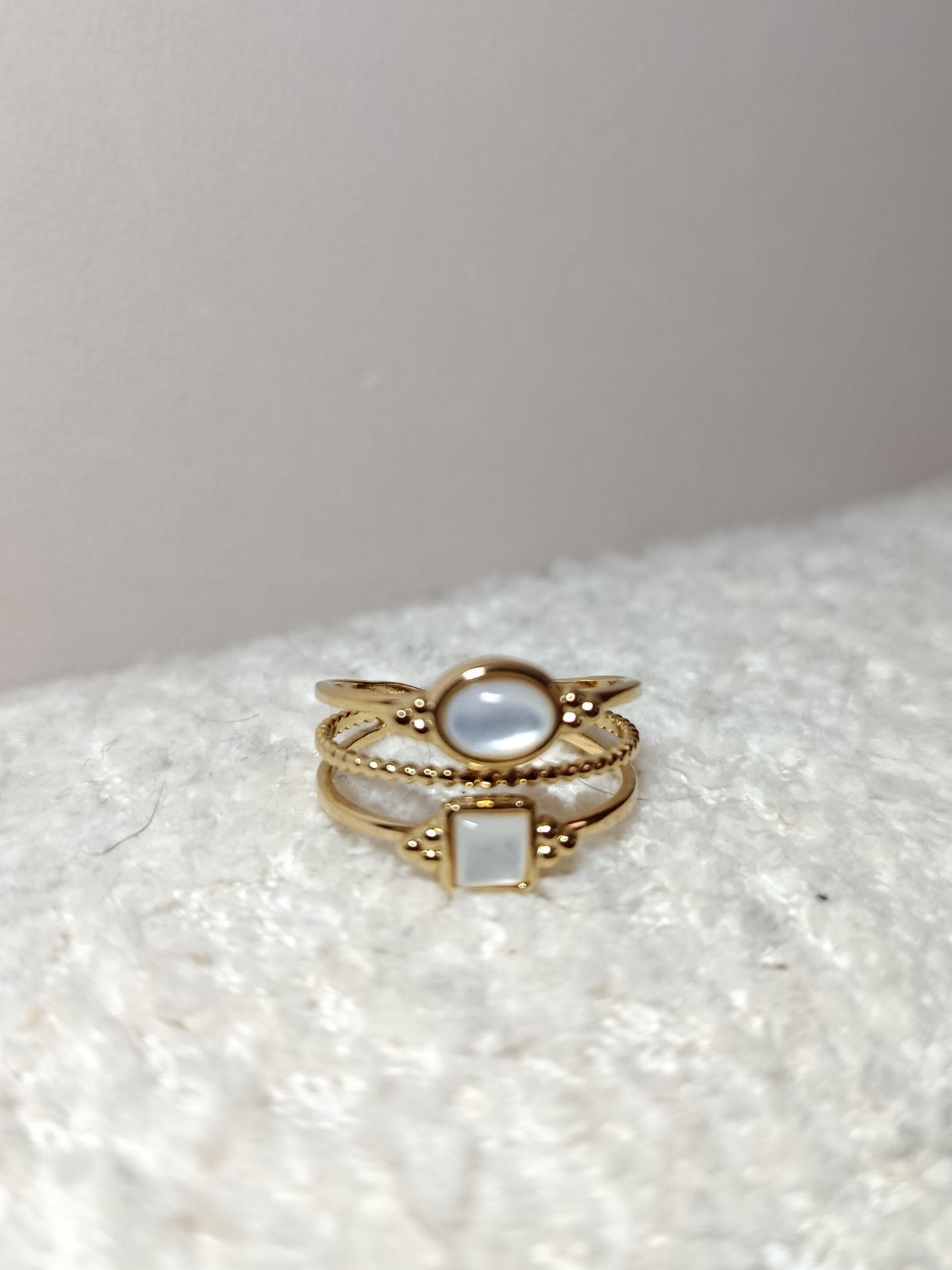 Bague Agatha blanche