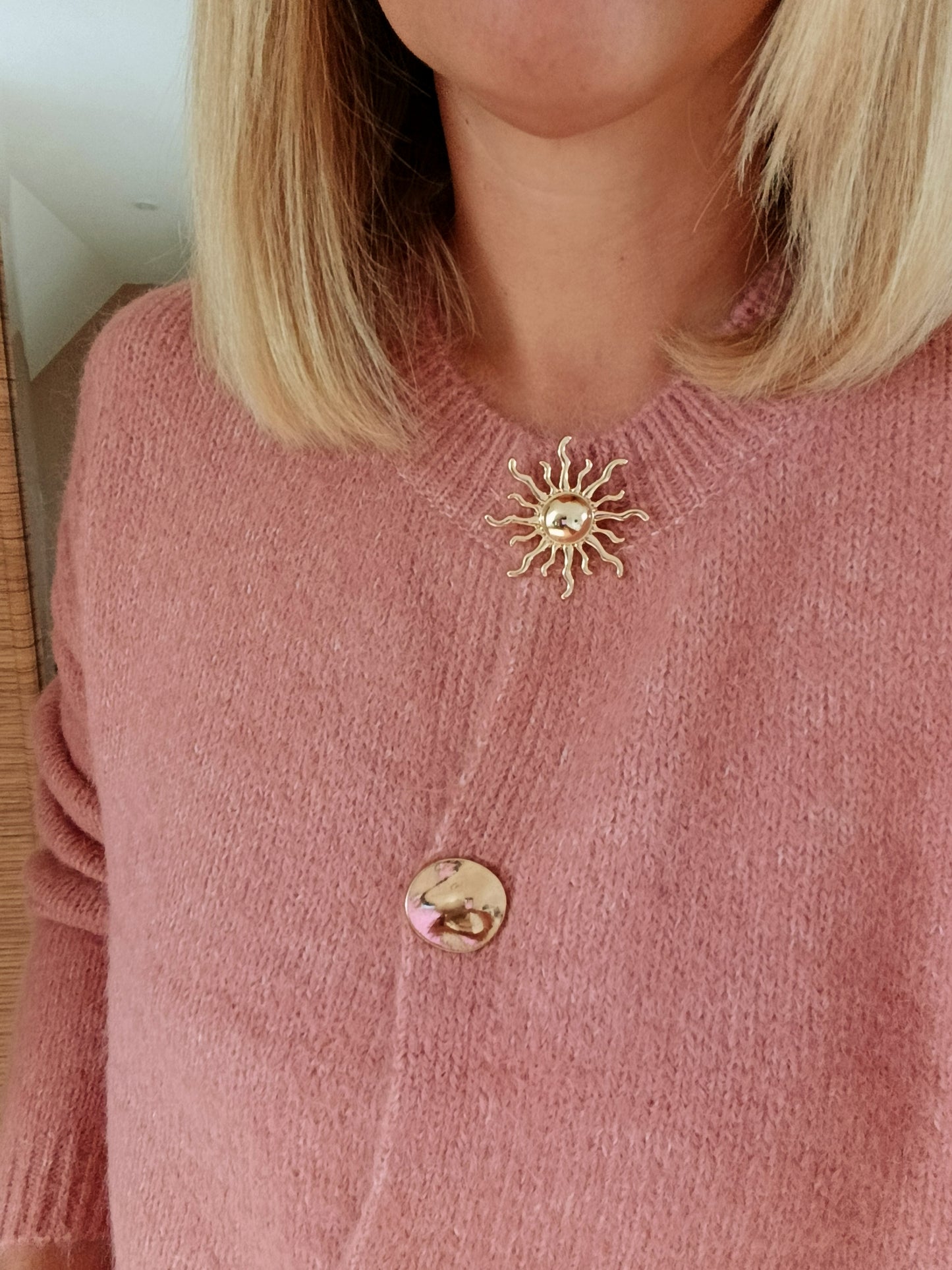 Gilet Cécilia vieux rose