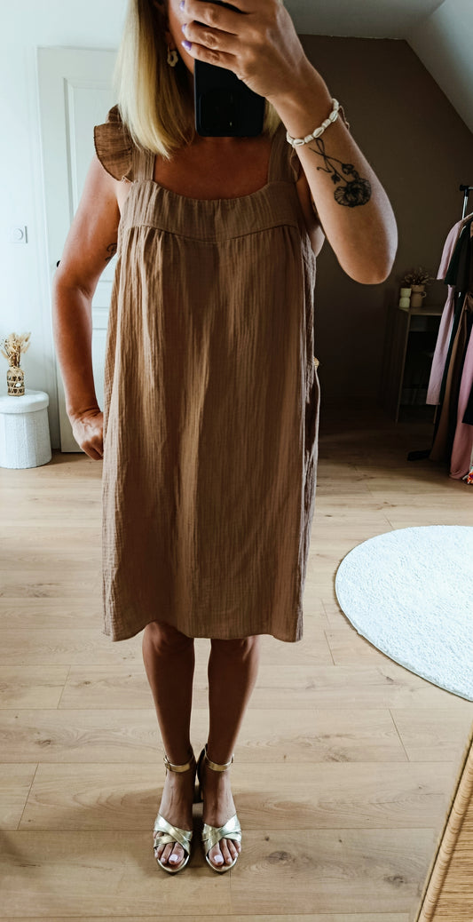 Robe Inès camel
