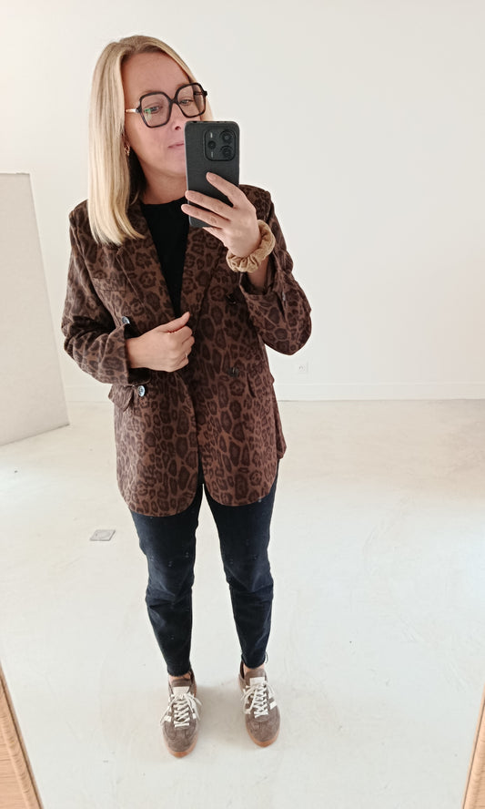 Blazer léopard Gabin
