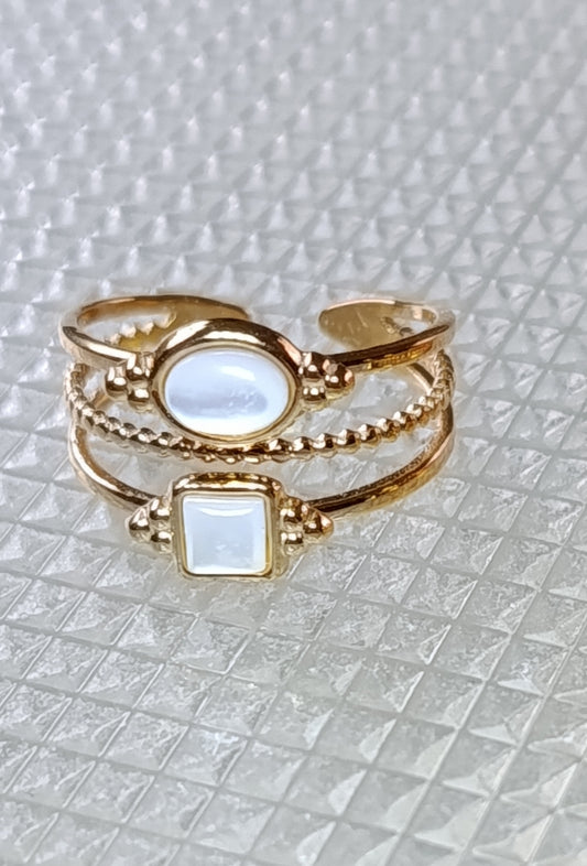 Bague Agatha blanche