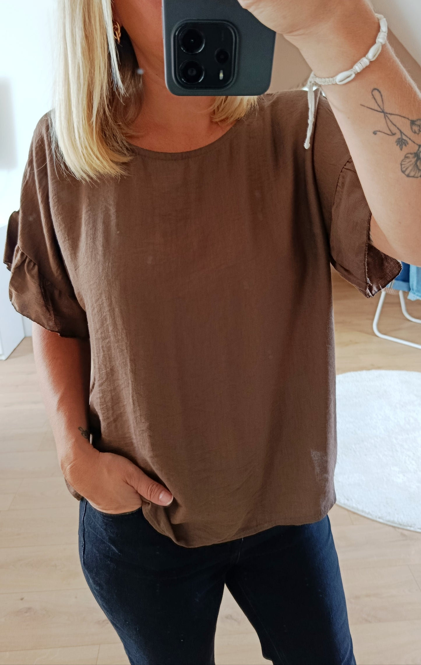 Top Maïa marron