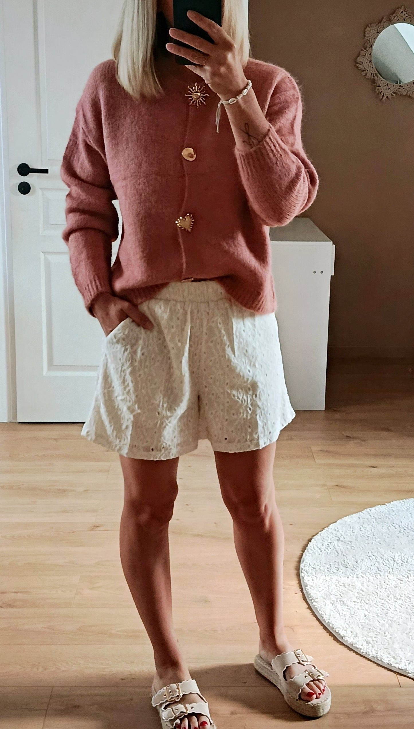 Gilet Cécilia vieux rose
