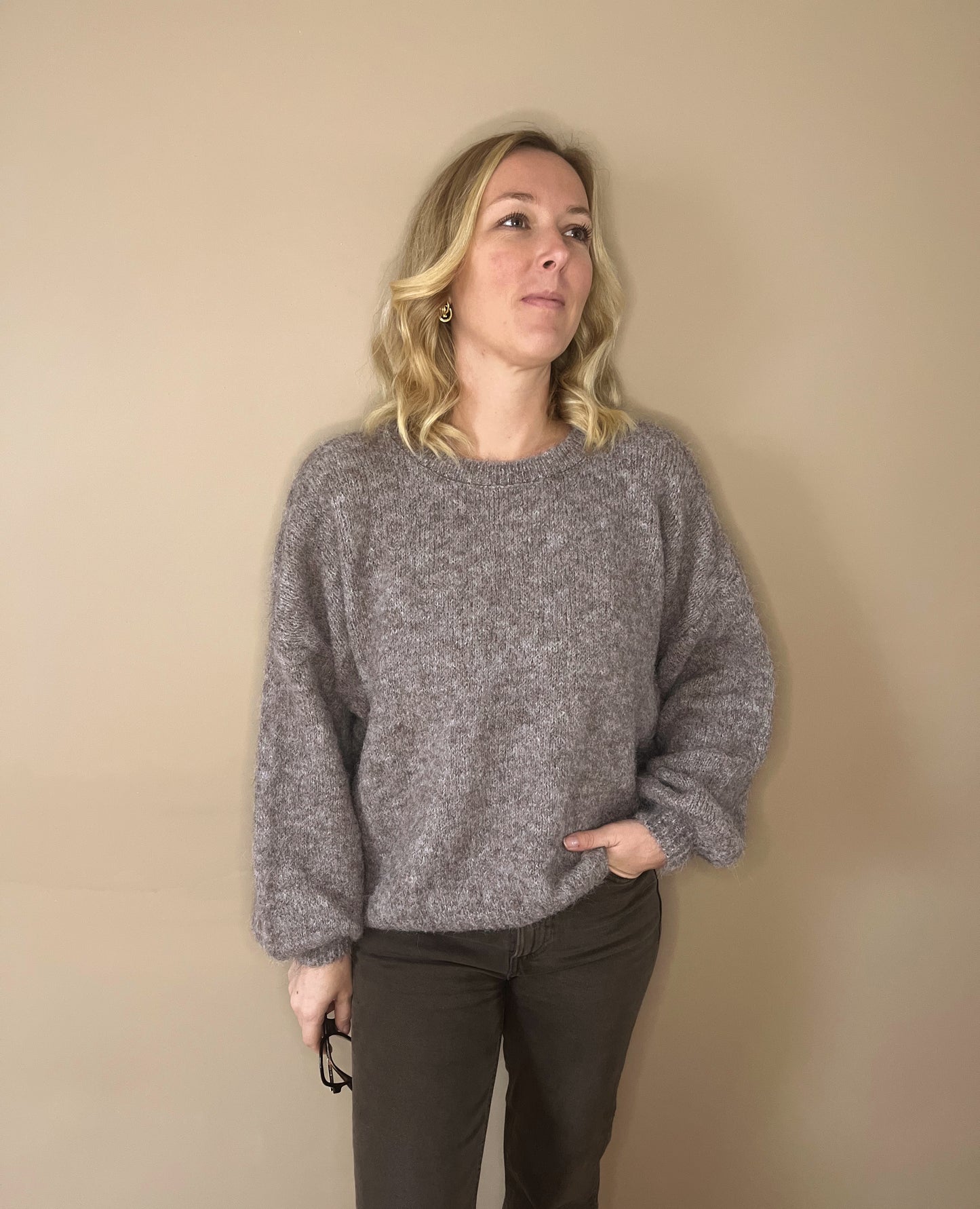 Pull Suzanne marron glacé