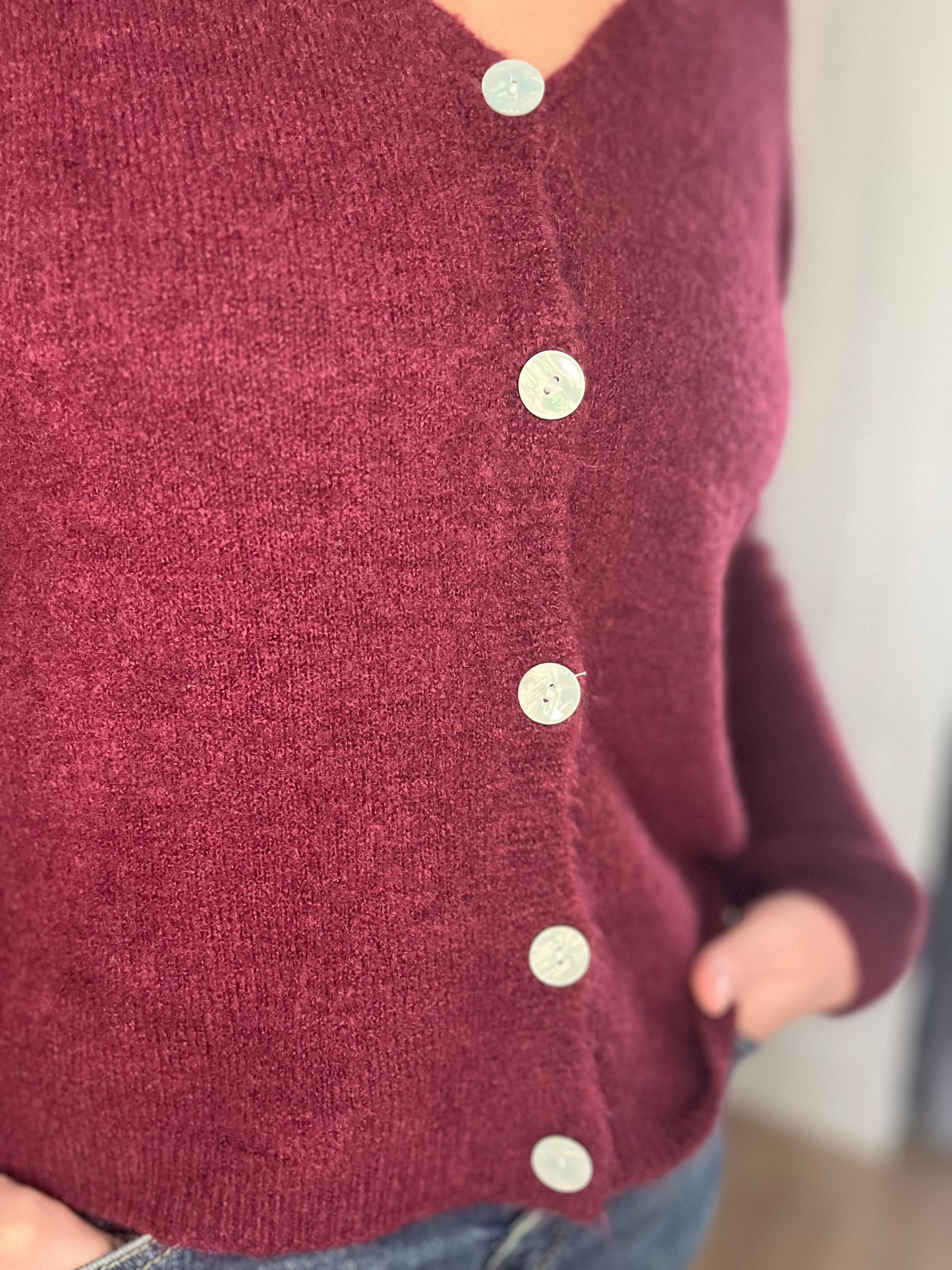 Gilet Célestine bordeaux