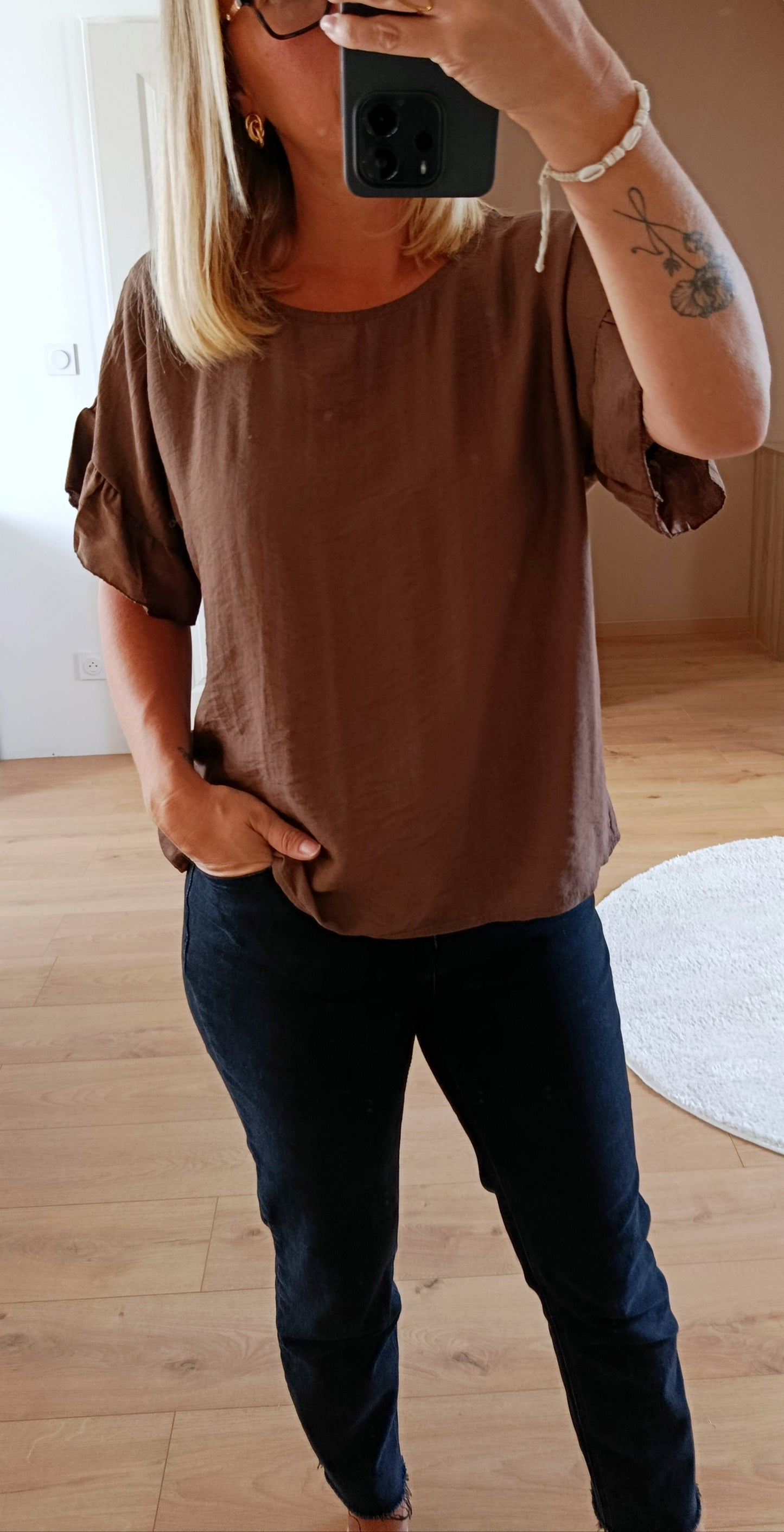 Top Maïa marron